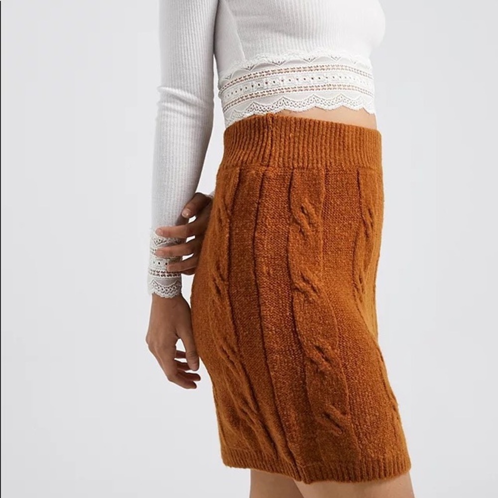 NWT UO Mercer Cable Knit Mini Skirt